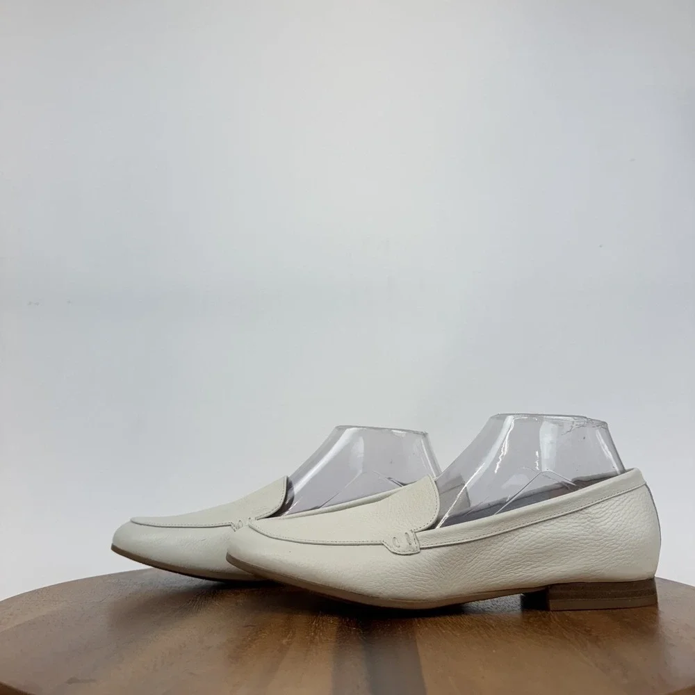 Womens Marc Fisher Docida White Leather Comfort Casual Loafers Size‎ 8.5 M GUC